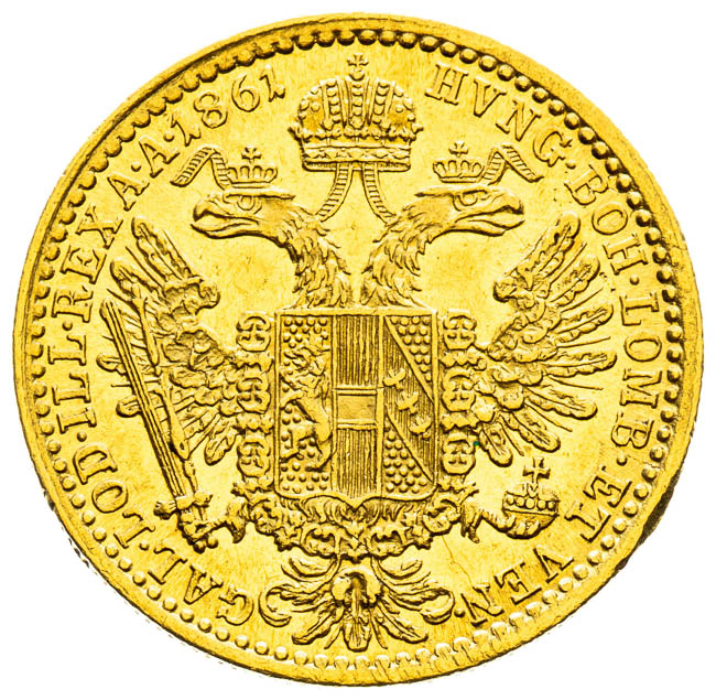 Dukát 1861 - revers