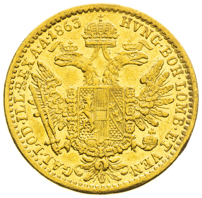 Dukát 1863 - revers