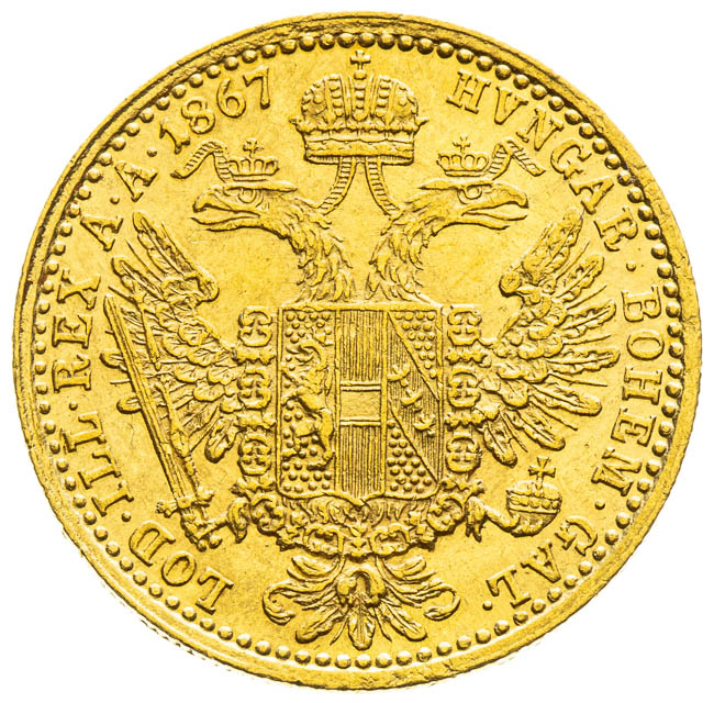 Dukát 1867 - revers