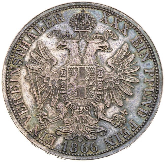 Federal thaler 1866 - back