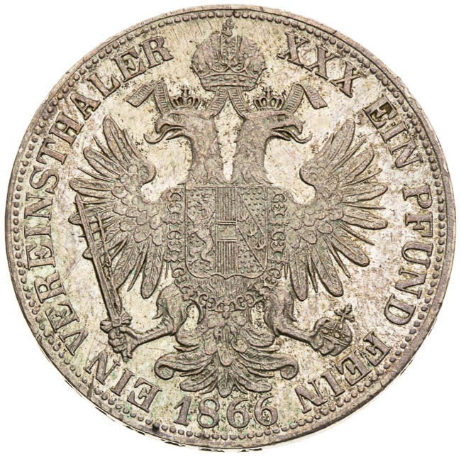Federal thaler 1866 - back