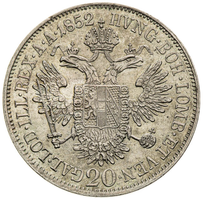 20 Kreutzer 1852 - back