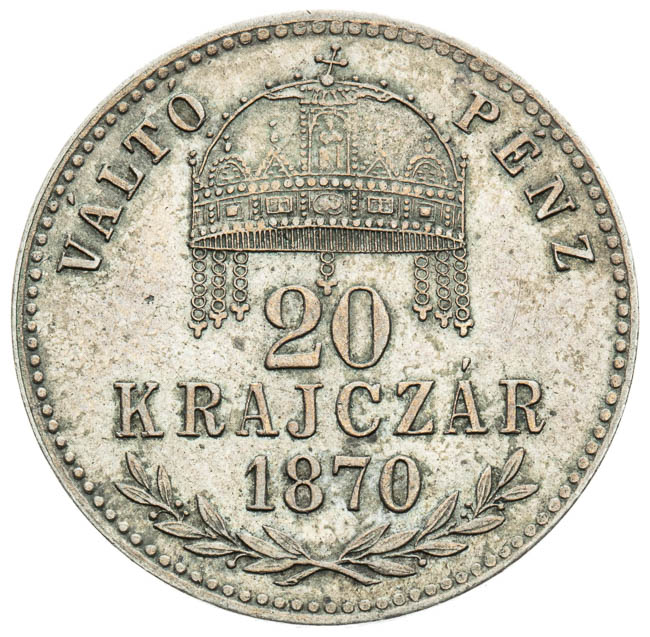 20 Kreutzer 1870 - back