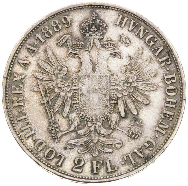 2 Gulden 1889 - back
