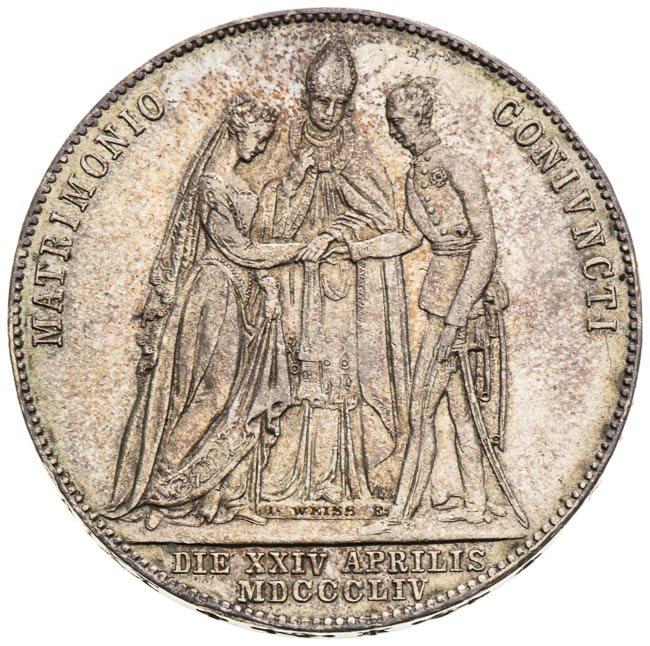 Gulden 1854 - back