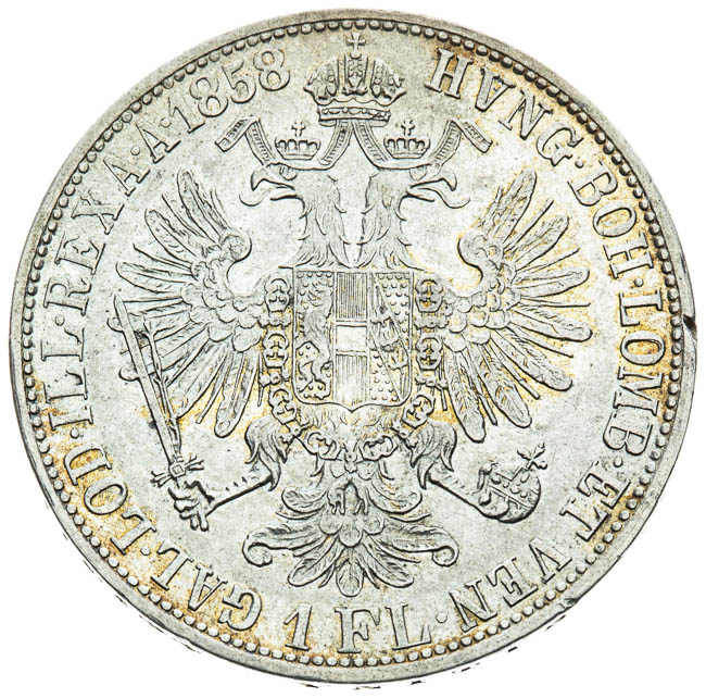 Gulden 1858 - back