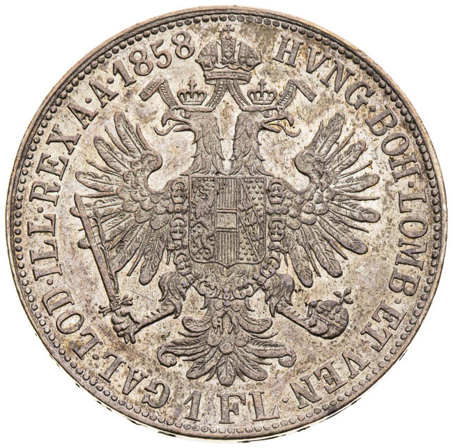 Gulden 1858 - back