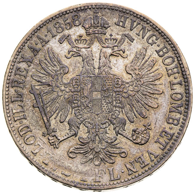 Gulden 1858 - back
