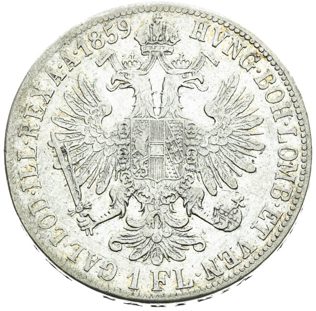 Gulden 1859 - back