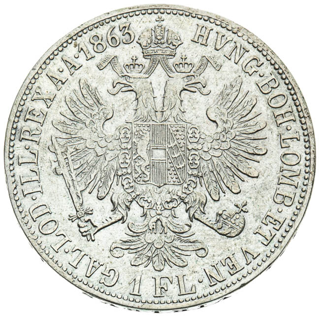 Gulden 1863 - back