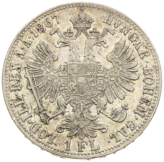 Gulden 1867 - back