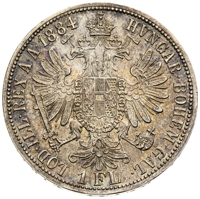 Gulden 1884 - back