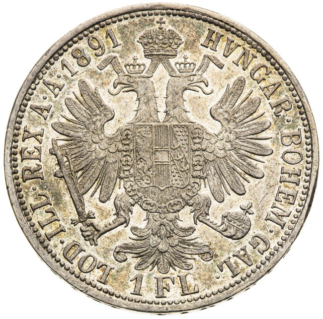 Gulden 1891 - back