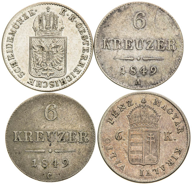 6 Kreutzer (4 pcs) - front
