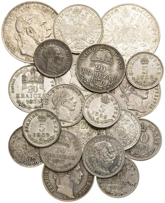 Silver coins (20 pcs) - front
