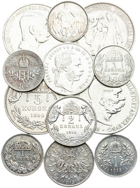 Silver coins (13 pcs) - front