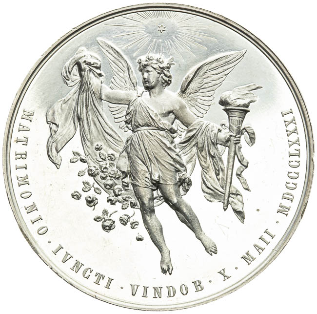 Silver medal 1881 - back