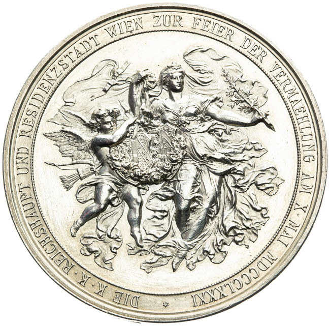 Silver medal 1881 - back