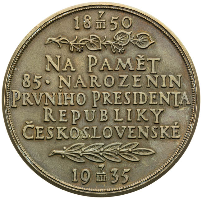 Bronze medal 1935 - back
