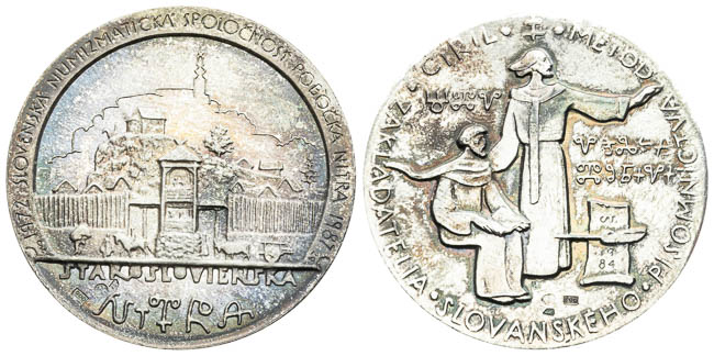 silver medals (2 pcs) - front