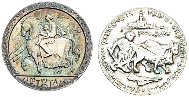silver medals (2 pcs) - back