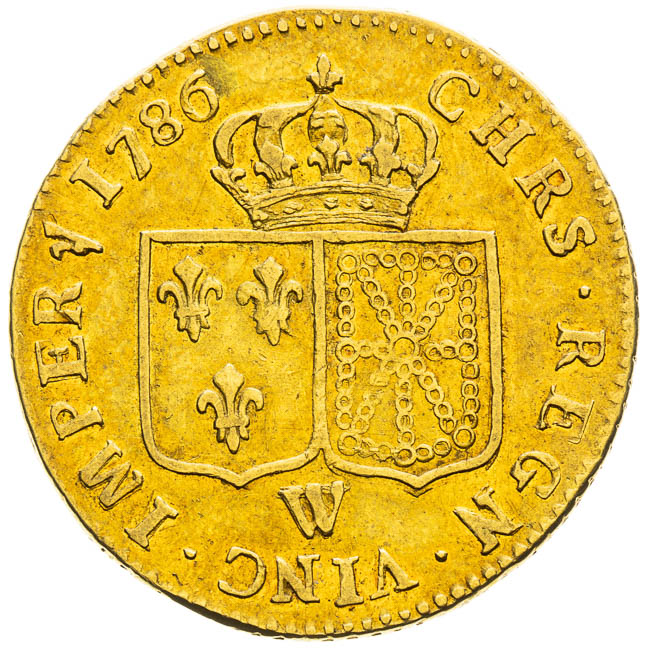 Louis d'or 1786 W - back