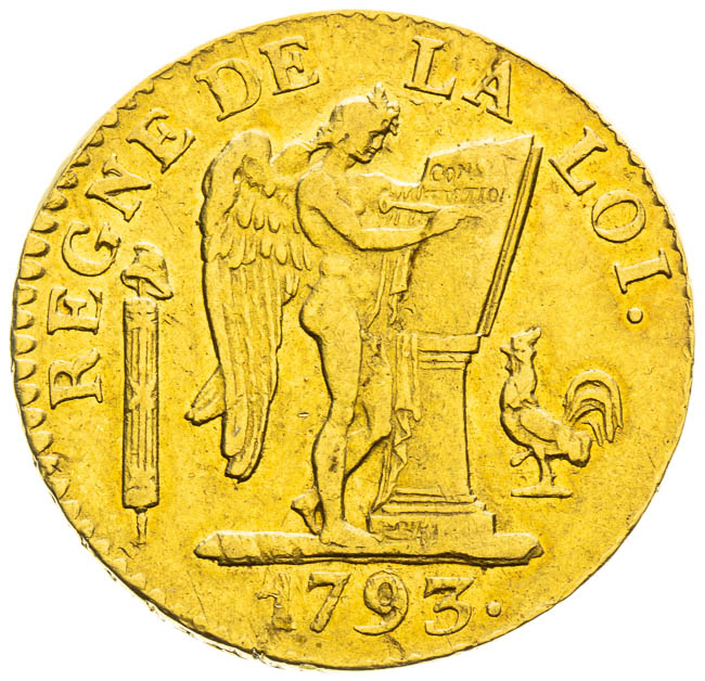 24 Livres 1793 D - front