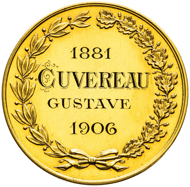 Gold medal 1906 - back