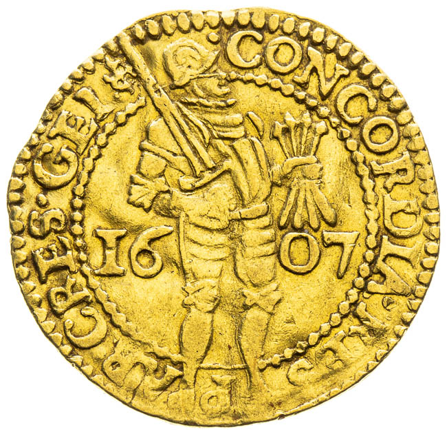 Dukát 1607 - reverz
