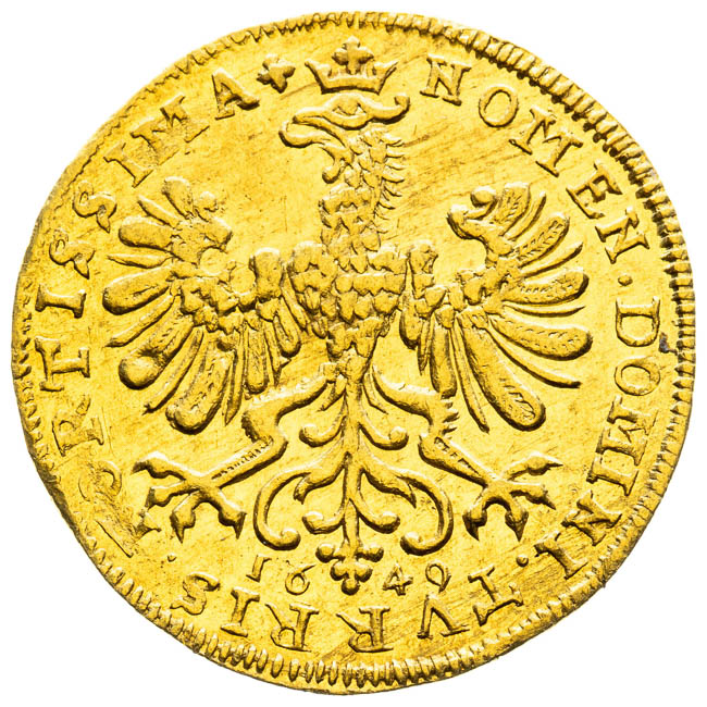 Dukát 1649 - reverz