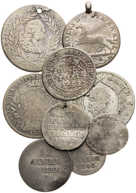 Silver coins (9 pcs) - front