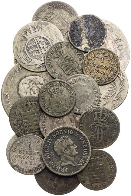 Silver coins (21 pcs) - front