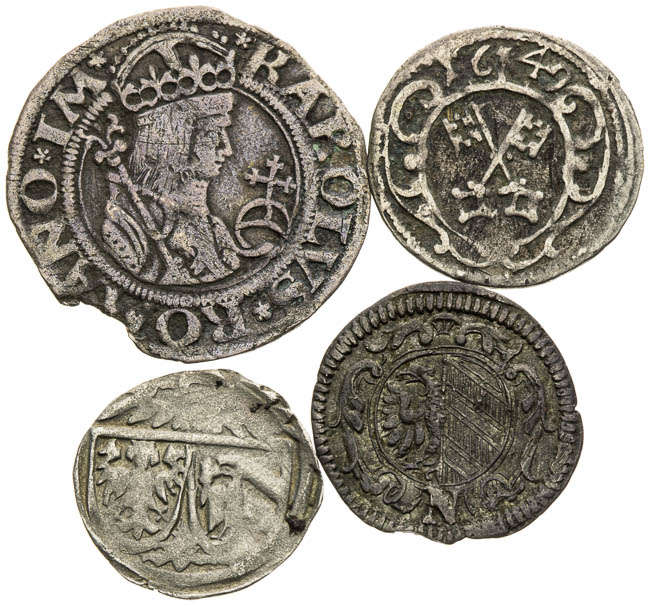 Silver coins (4 pcs) - front
