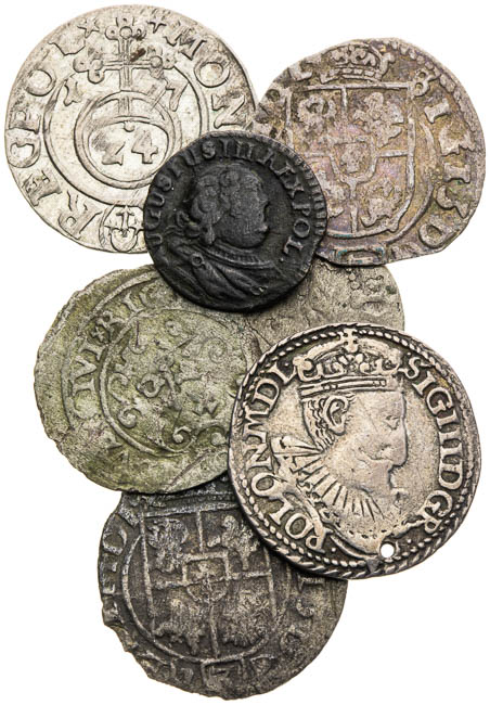 Silver coins (7 pcs) - front