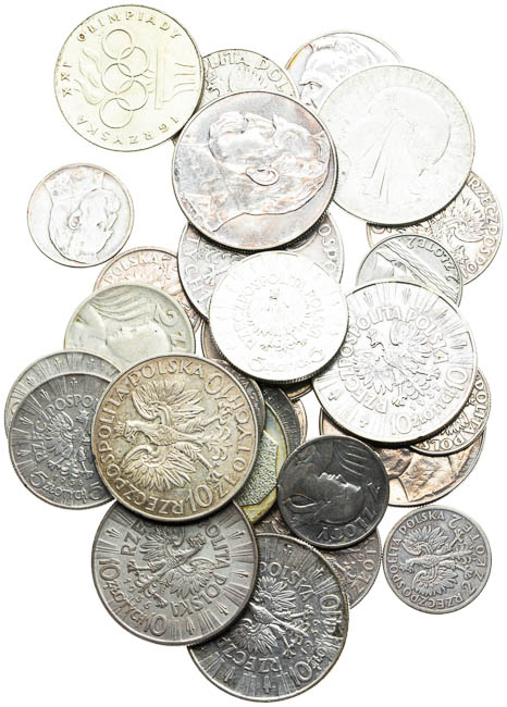 Silver coins (28 pcs) - front