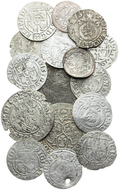 Silver coins (16 pcs) - front