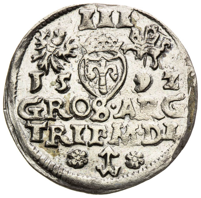 3 Groschen 1592 - back