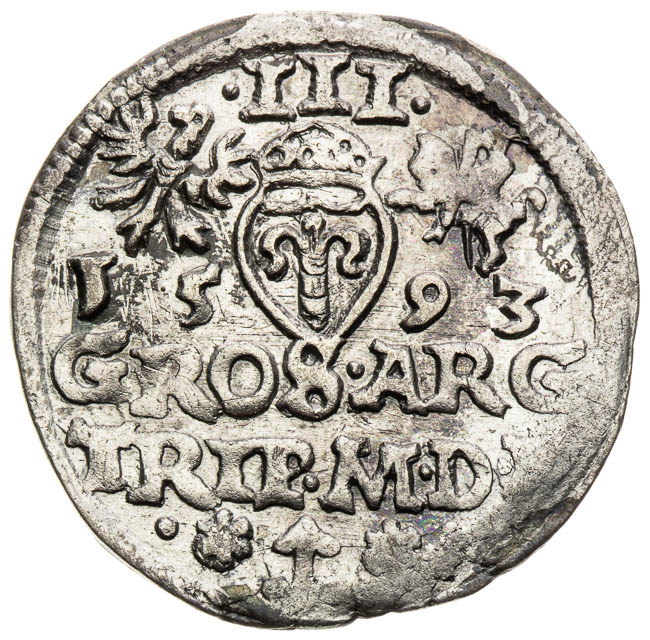 3 Groschen 1593 - back