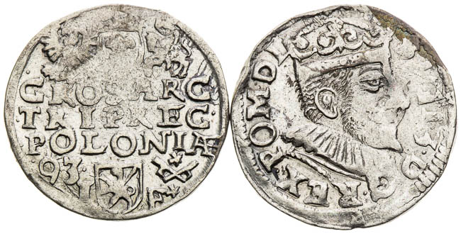 3 Groschen 1593, 1594 - back