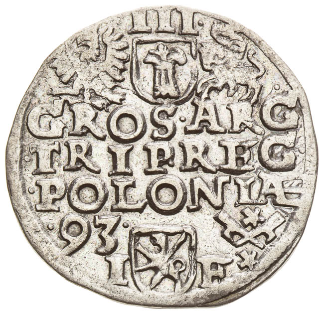 3 Groschen 1593 - back
