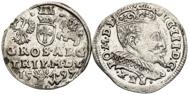 3 Groschen 1594, 1597 (2 pcs) - back