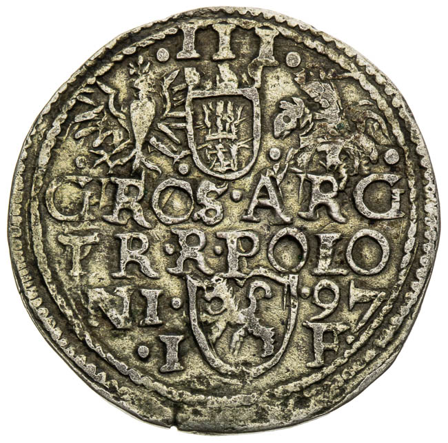 3 Groschen 1597 - back