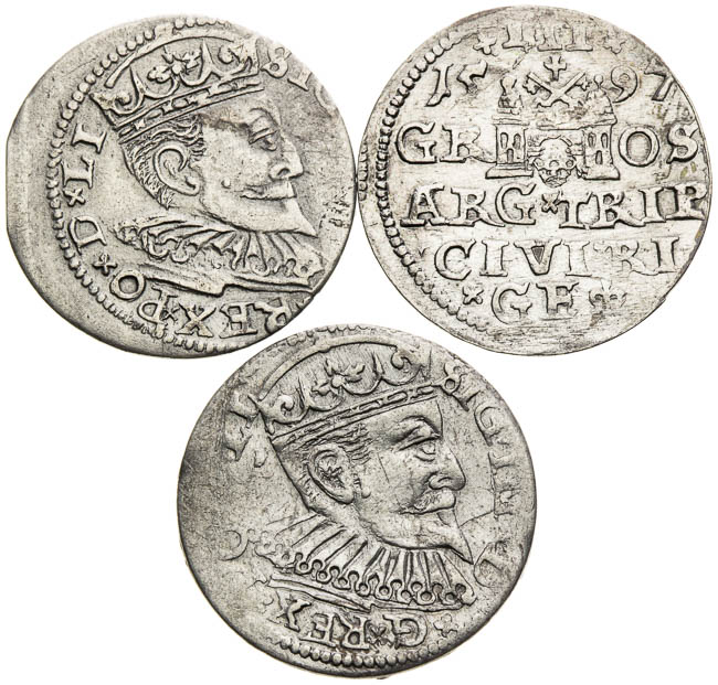 3 Groschen 1597 ( 3 pcs) - front