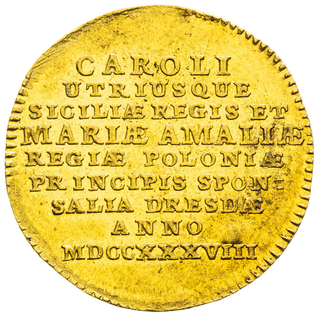 Gold token 1738 - back