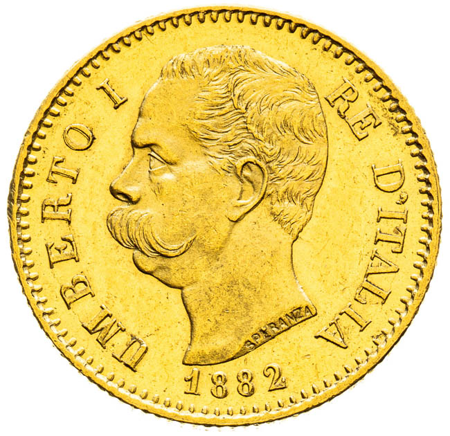 20 Lira 1882 - front