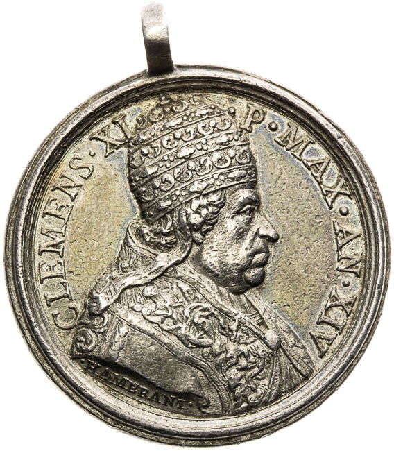 Strieborná medaila 1714 - averz