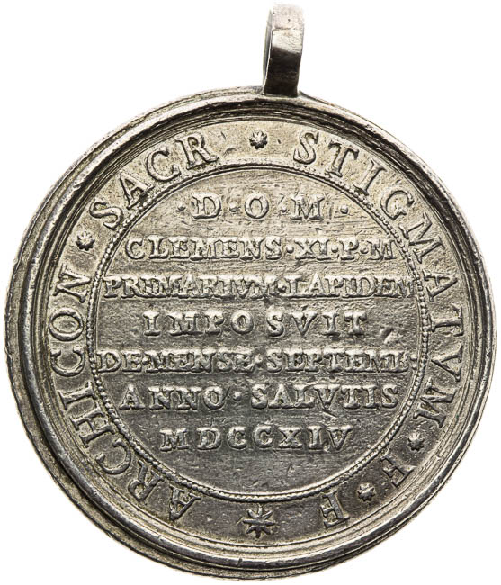 Strieborná medaila 1714 - reverz