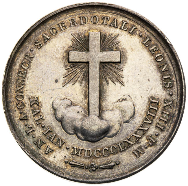 Strieborná medaila 1888 - reverz