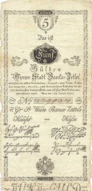 5 Gulden 1800 - front
