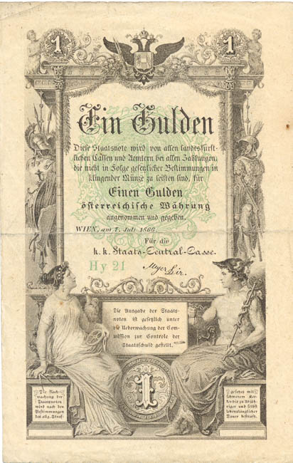Gulden 1866 Hy 21 - front